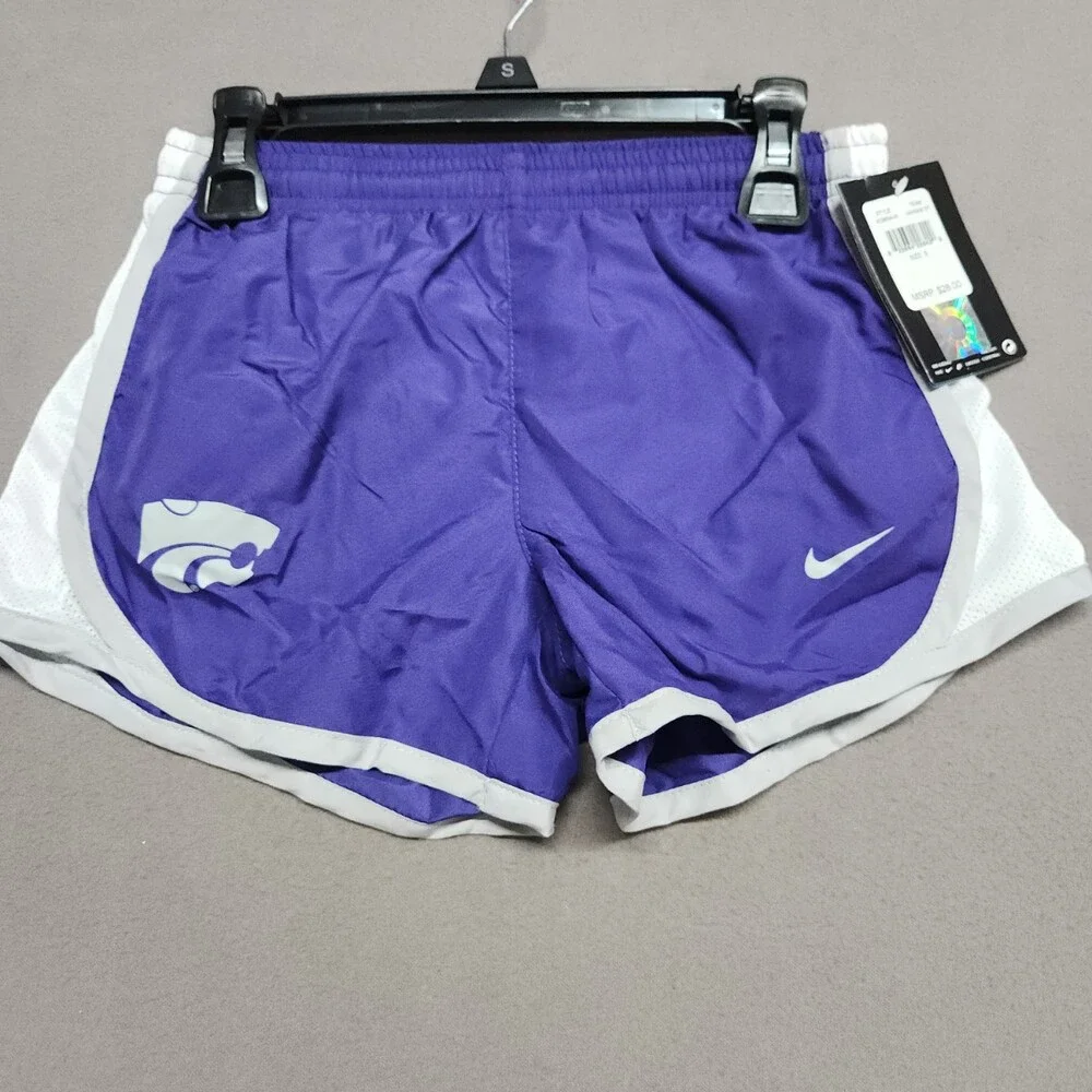 Nike Kansas State Wildcats Youth Purple Athletic Shorts Size S New With Tags